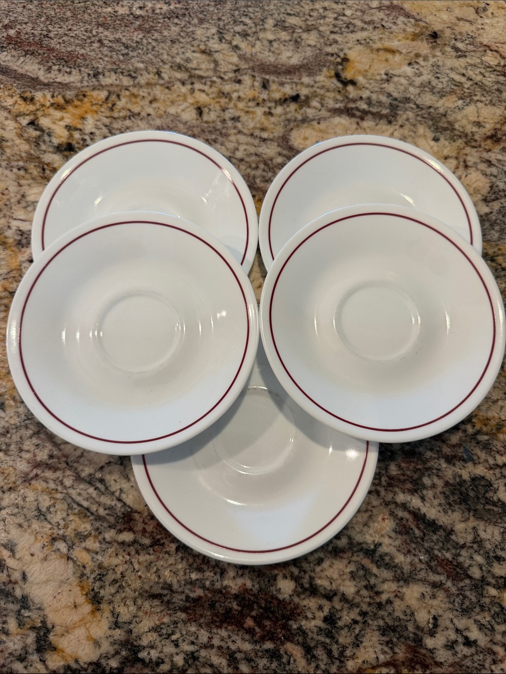 Corelle | Burgundy Rose Saucers | Set of 5